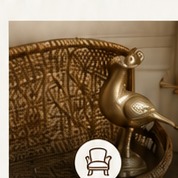 Vintage brass bird object