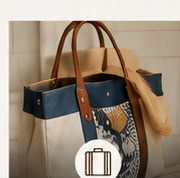 Classic canvas and leather travel bag